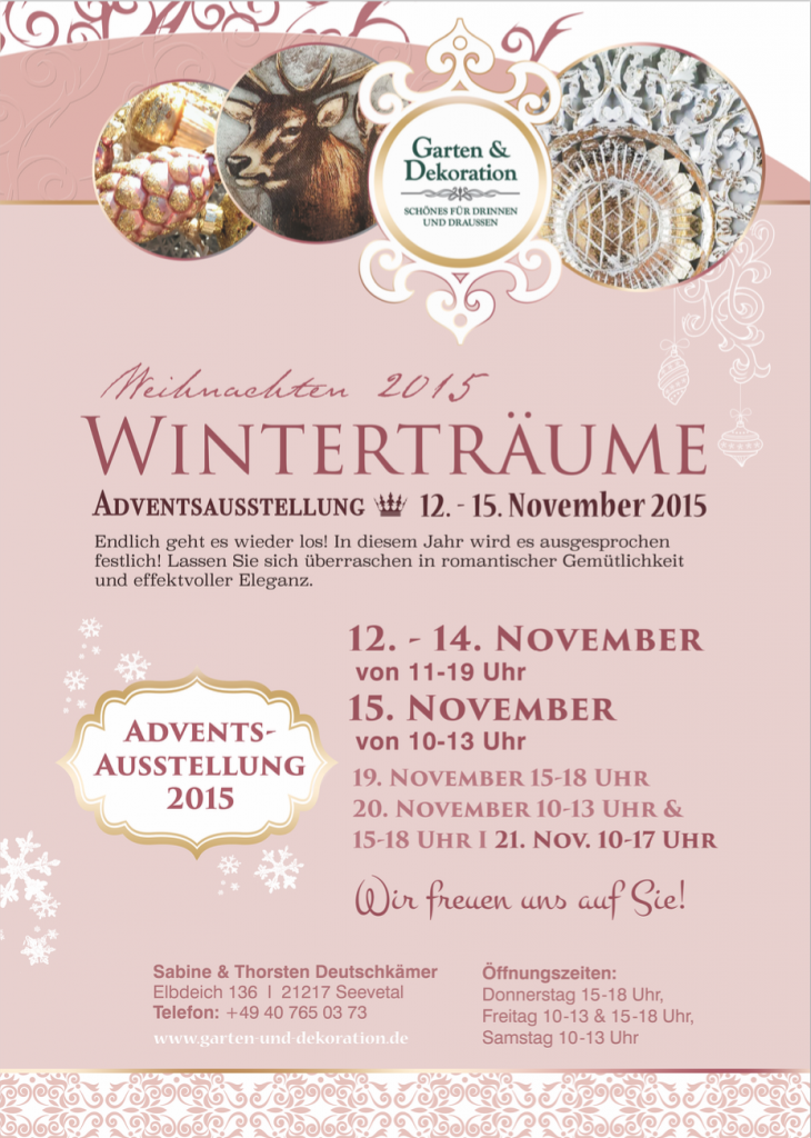 Winterträume 2015 - Adventsausstellung bei Garten und Dekoration Seevetal